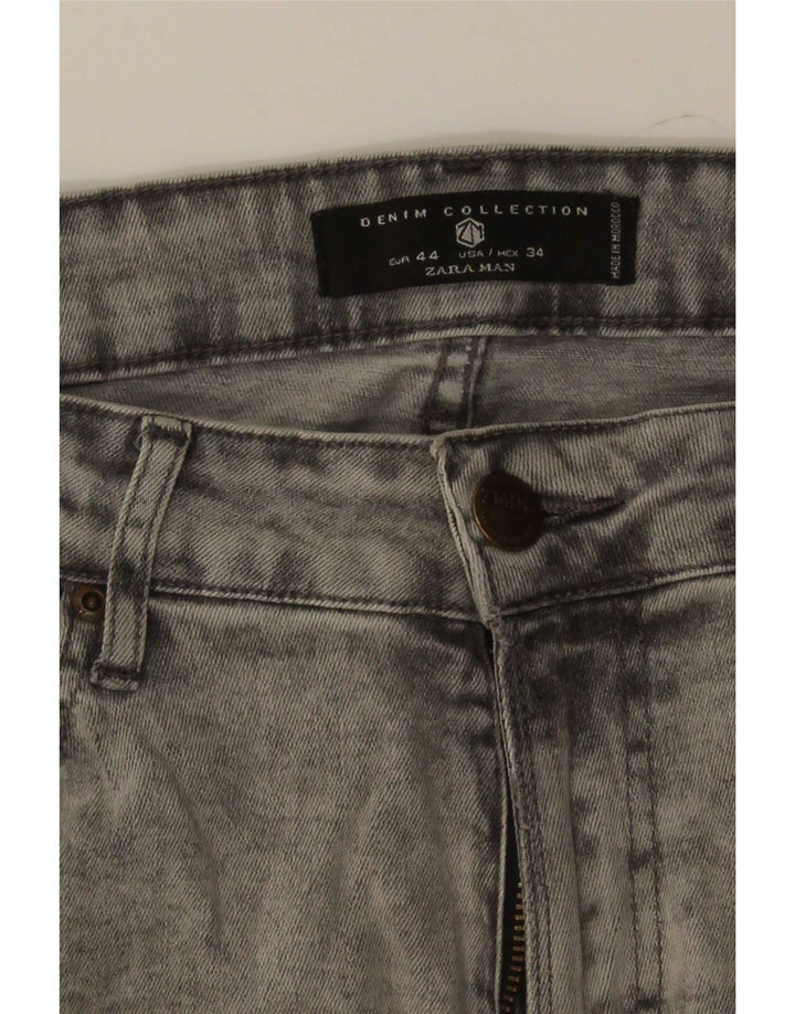 Zara Mens Slim Jeans EU 44 Grande W34 L30 Gris