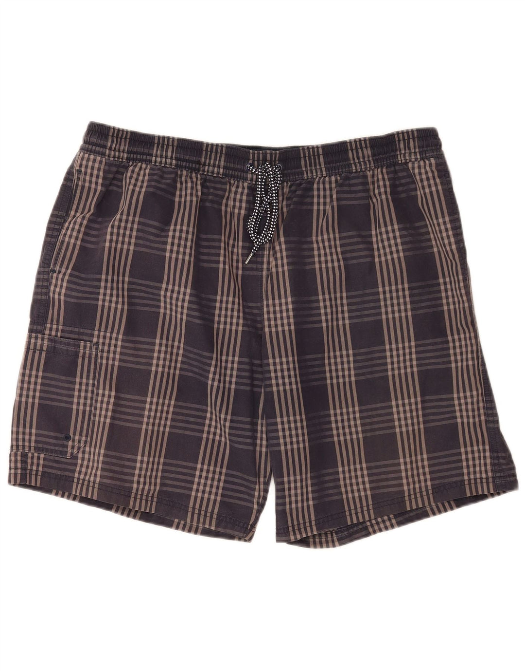 Marks & Spencer - Bañador tipo cargo para hombre, talla 2XL, algodón a cuadros, color azul marino