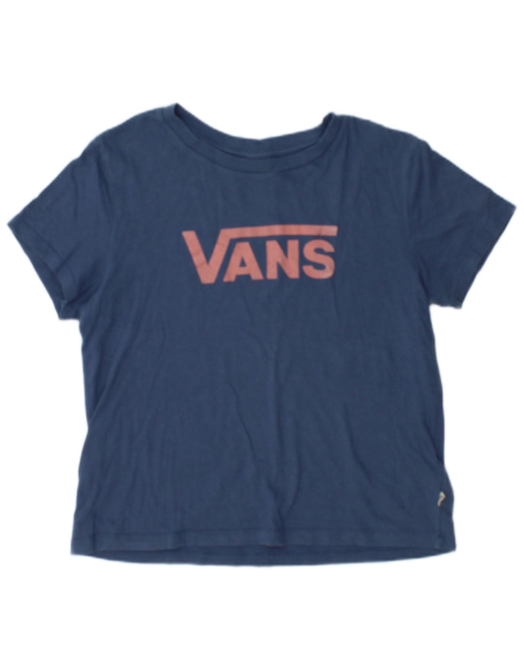 Vans Camiseta gráfica para mujer Top UK 44 Medium Azul marino Algodón