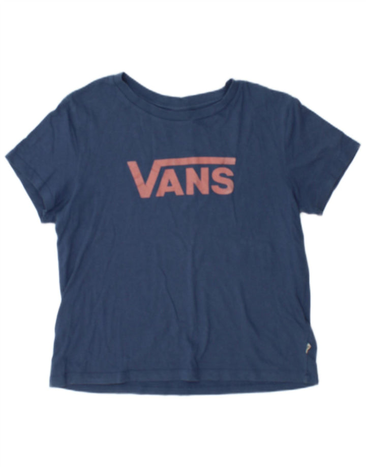 Vans Camiseta gráfica para mujer Top UK 44 Medium Azul marino Algodón