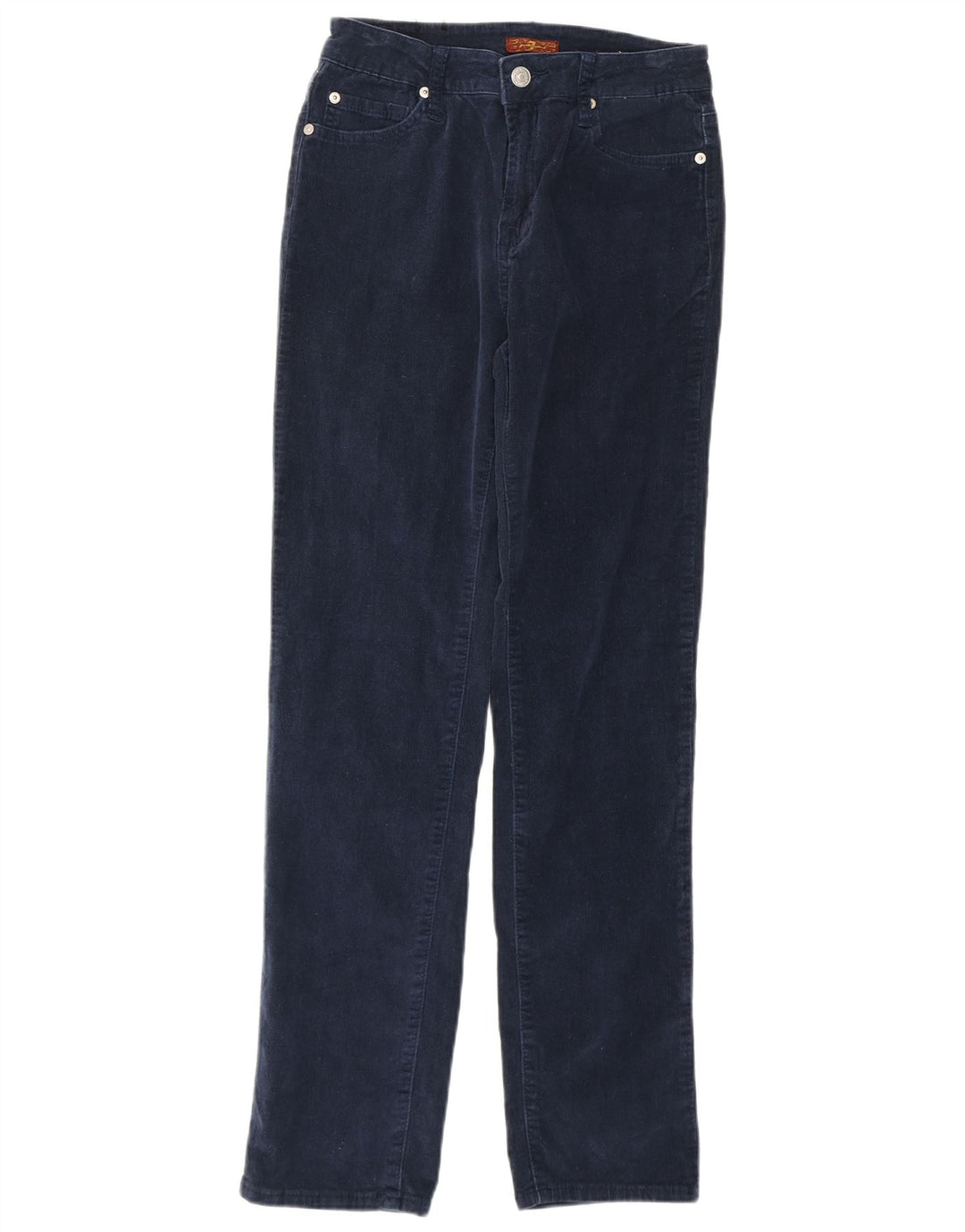 Pantalones rectos de pana para mujer 7 FOR ALL MANKIND W26 L29 Azul marino