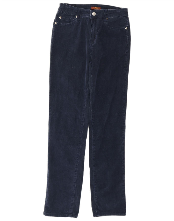 Pantalones rectos de pana para mujer 7 FOR ALL MANKIND W26 L29 Azul marino