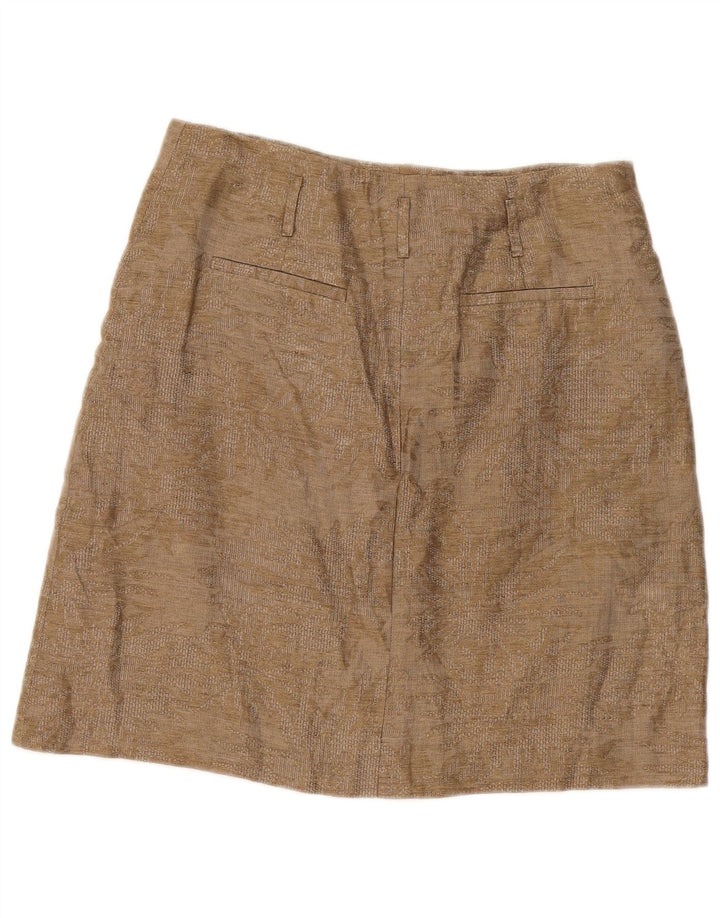 Minifalda Massimo Dutti Mujer W34 Grande Beige Floral