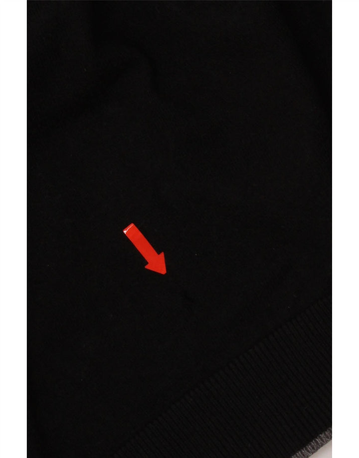 Musto Jersey Con Cuello En V Para Hombre Jersey De Algodón Negro Medio