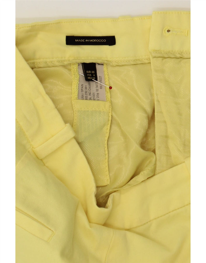 MASSIMO DUTTI Womens Slim Casual Trousers EU 40 Medium W30 L28 Yellow Vintage Massimo Dutti and Second-Hand Massimo Dutti from Messina Hembry 