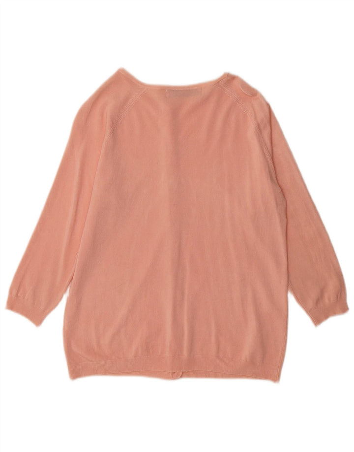 Zara Mujer Cárdigan Suéter UK 46 Grande Rosa