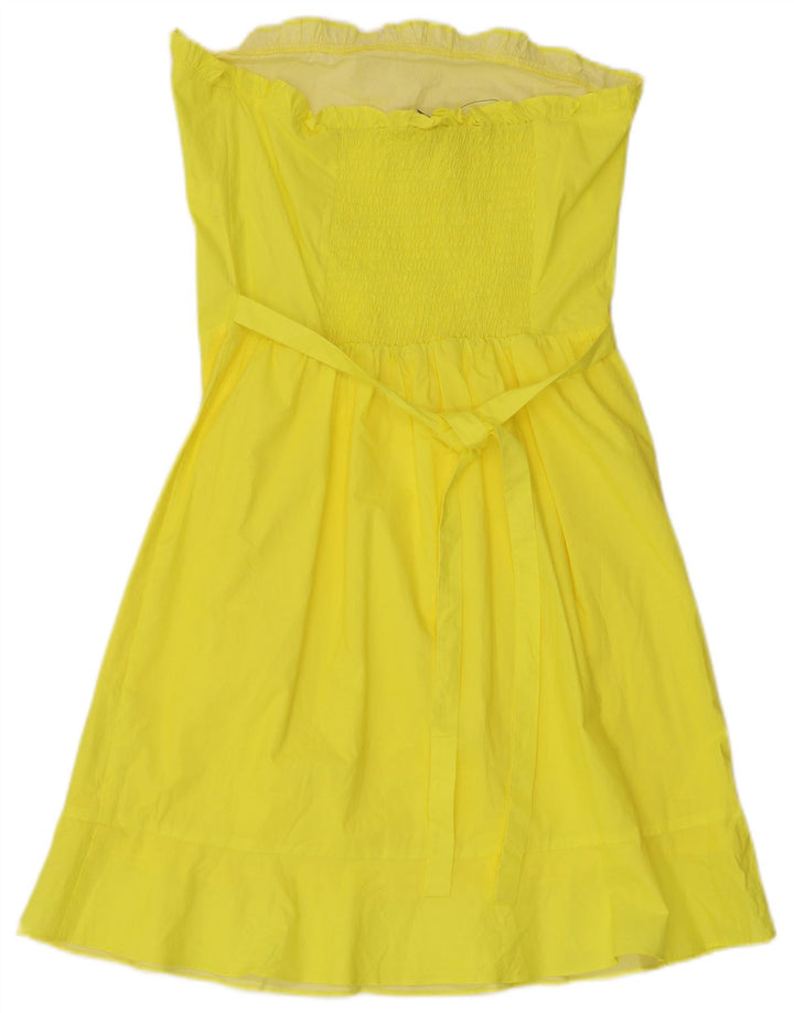 Oasis Vestido Sin Tirantes Para Mujer UK 40 Small Viscosa Amarilla