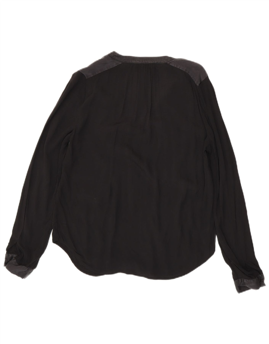 Tommy Hilfiger Blusa de manga larga de gran tamaño para mujer US 4 Small Negro