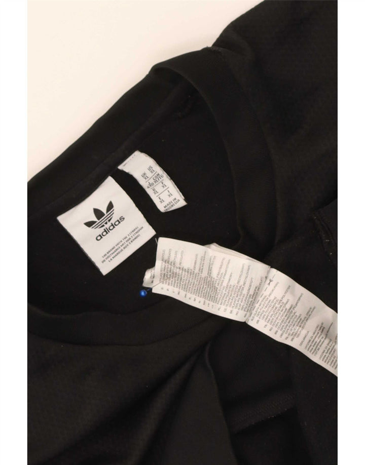 Adidas Hombre Sudadera Jumper XL Negro Colorblock Poliéster