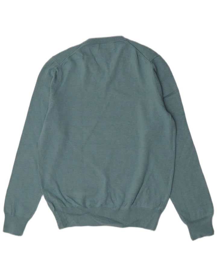 Marks & Spencer Jersey con cuello en V para hombre de algodón azul medio