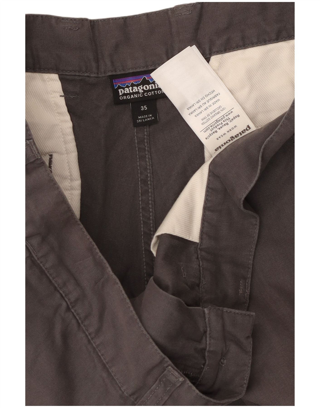 PATAGONIA Pantalones cortos chinos para hombre W35 Algodón gris grande