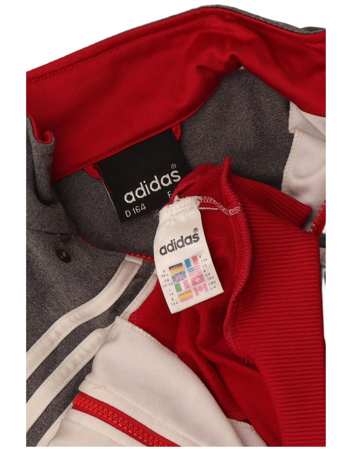 Adidas Chaqueta de chándal para niño 13-14 años Gris Colorblock Poliéster
