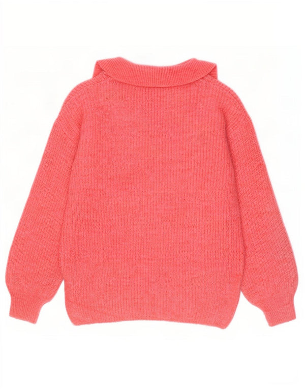 Marks & Spencer Suéter tipo jersey con cuello tipo polo para mujer UK 6 XS Rosa