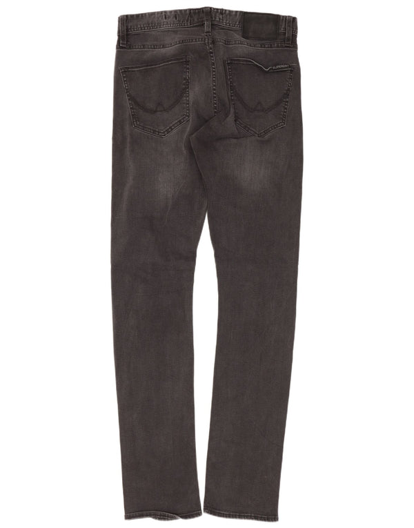 Superdry Vaqueros ajustados para hombre W29 L32 Algodón gris