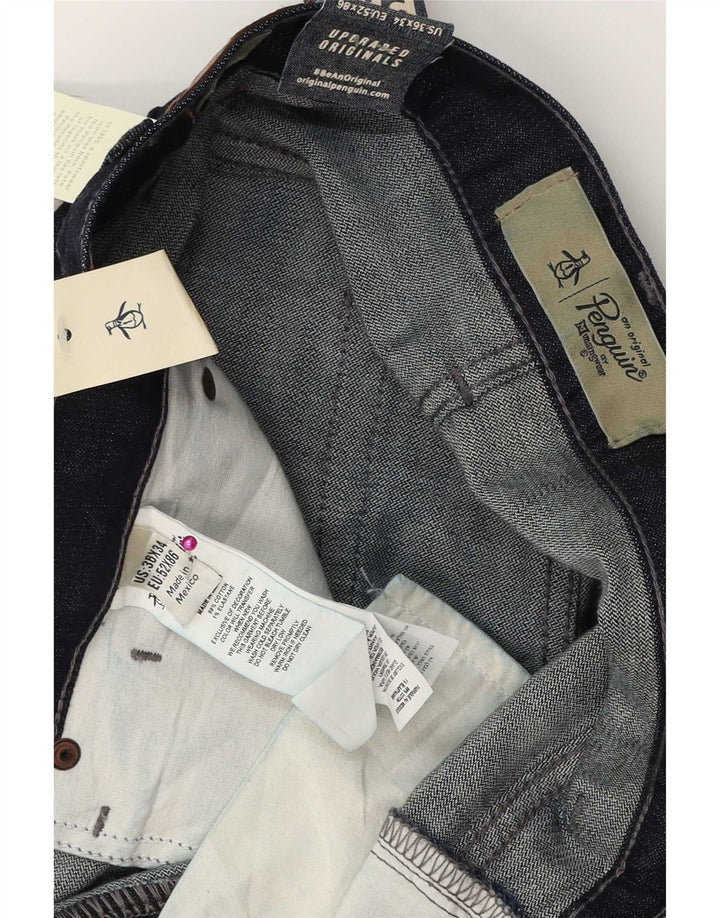 Vaqueros ajustados para hombre Penguin W36 L34 Algodón azul marino