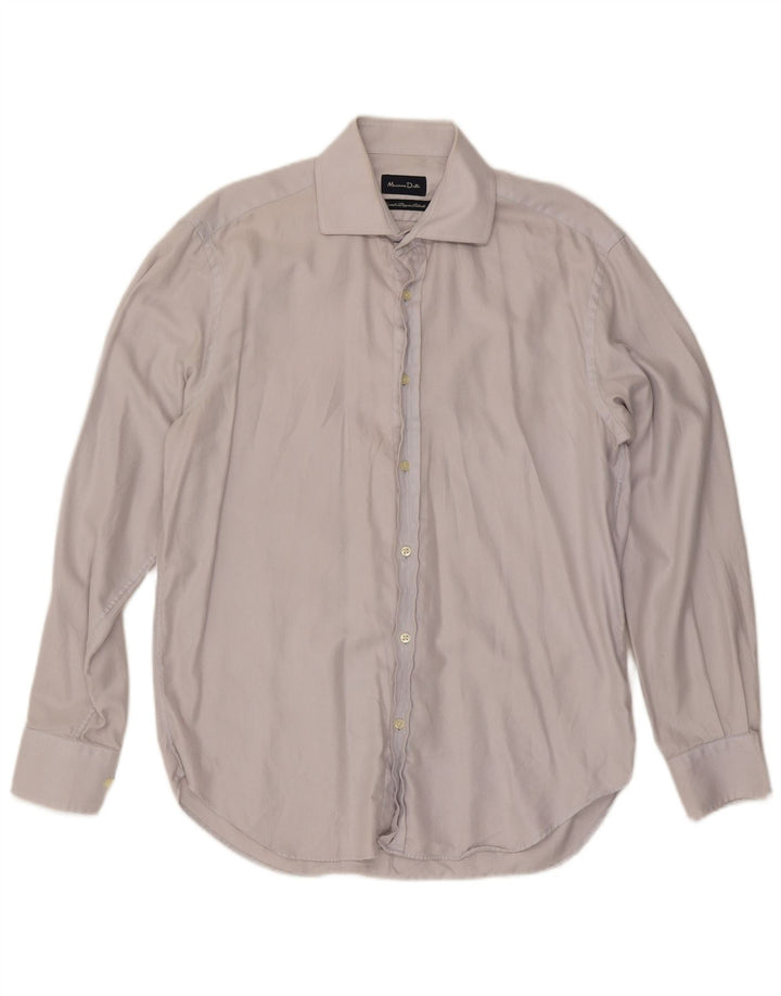 Camisa Massimo Dutti Hombre Talla 42 16 1/2 Grande Raya Azul