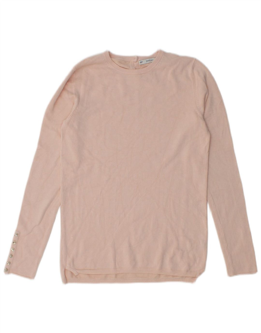 Zara - Jersey de cuello redondo para mujer, talla 40, color rosa medio