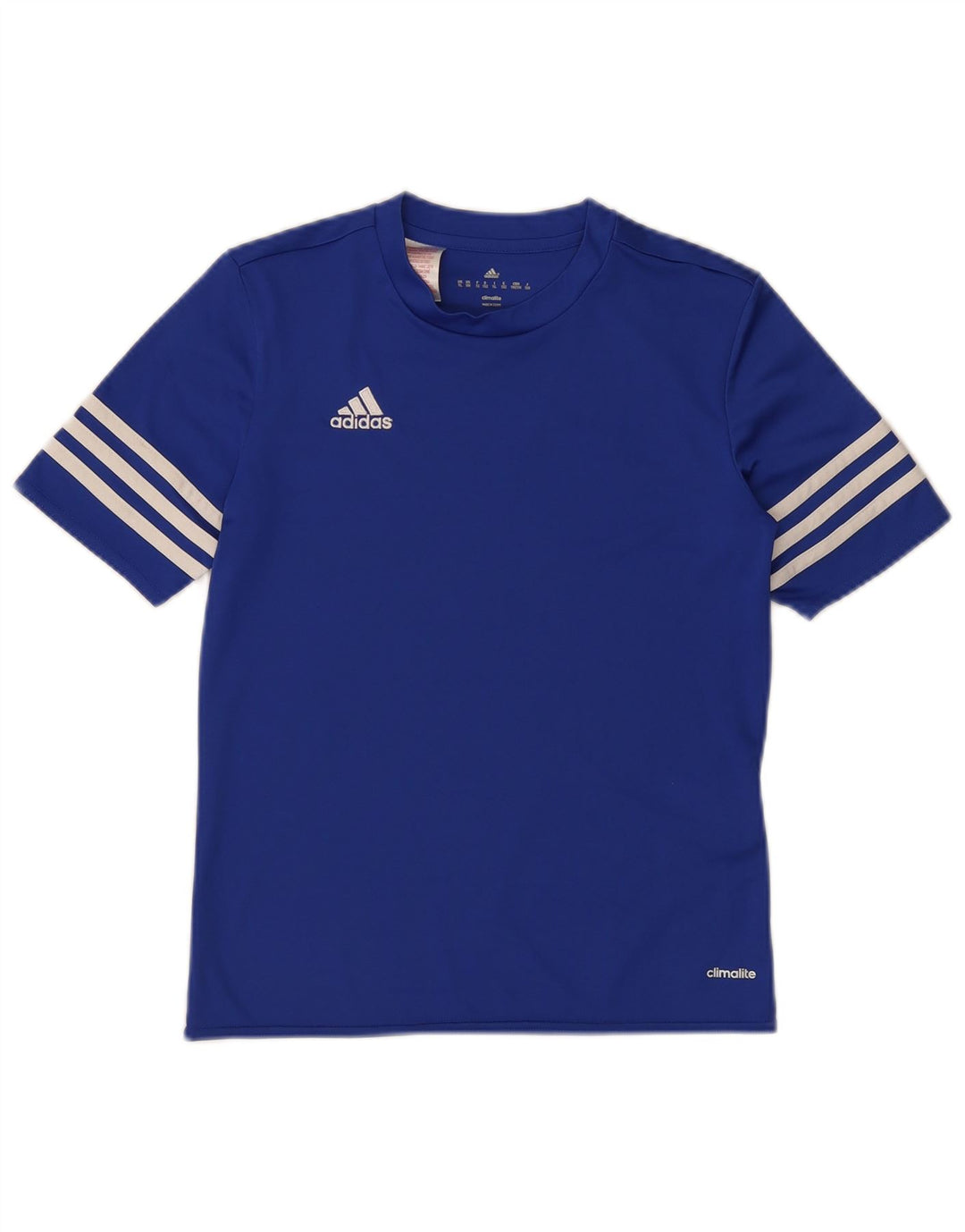 Adidas Boys Climalite Camiseta Top 11-12 años Grande Azul Poliéster