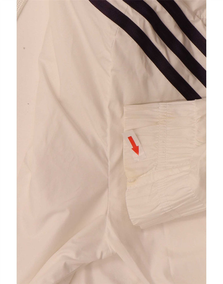 Adidas - Chaqueta de chándal para mujer, talla 10, poliéster blanco pequeño
