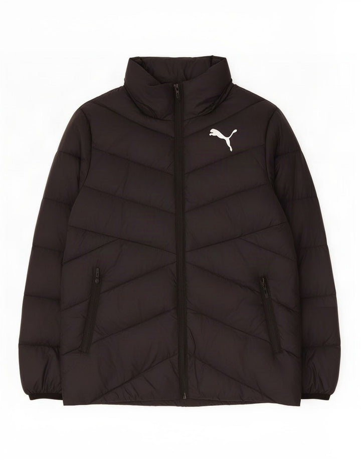 Puma Chaqueta acolchada con gráfico para niña 9-10 años Nylon negro