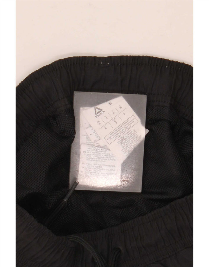 Reebok Pantalones cortos deportivos gráficos para hombre, poliéster negro pequeño