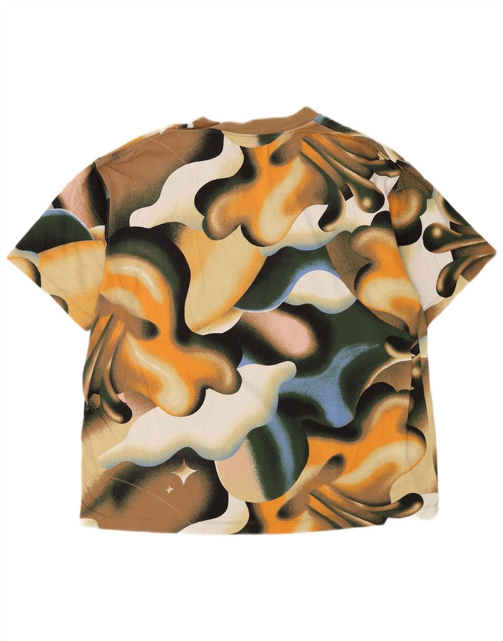 Jordan - Camiseta holgada con estampado abstracto para hombre, talla grande, color beige