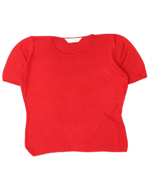 Marks & Spencer Camiseta para mujer Top UK 44 Large Viscosa roja
