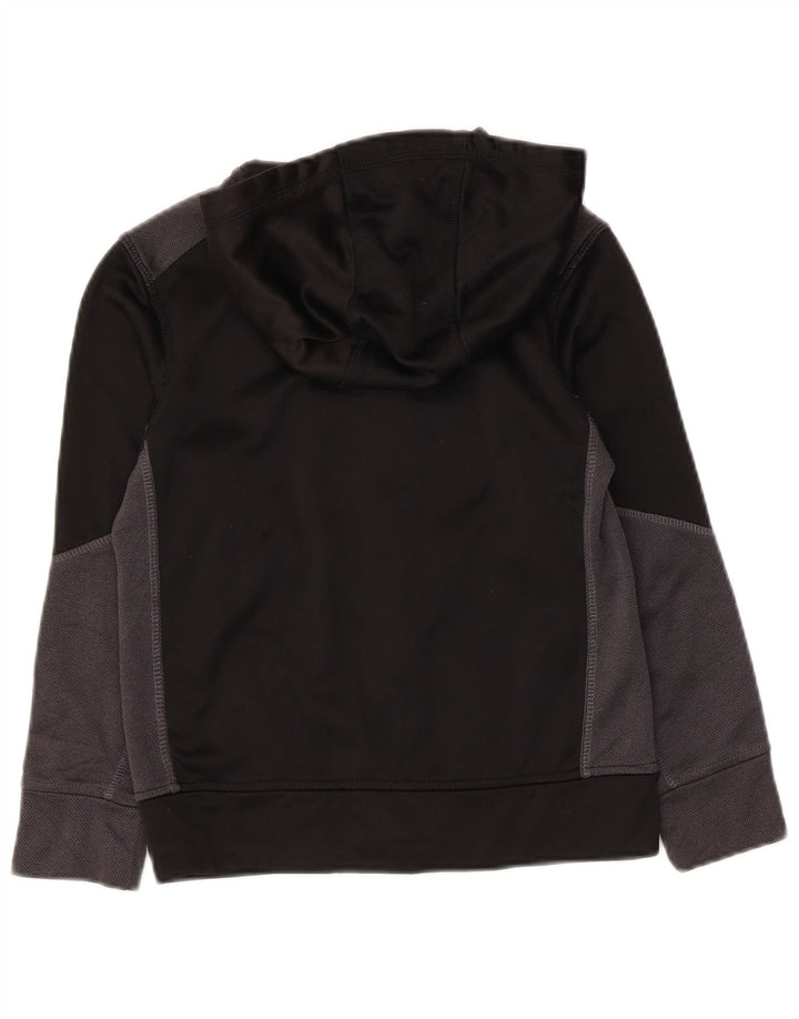 Russell Athletic Suéter con capucha y cremallera para niños 7-8 años Mediano Negro Colorblock