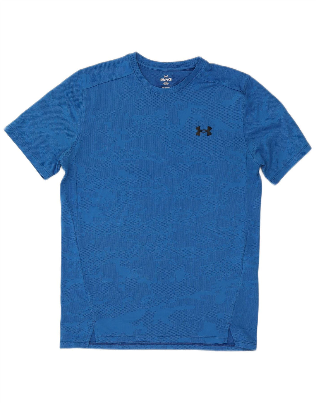 Camiseta Under Armour Hombre Top Small Azul Camuflaje Poliéster