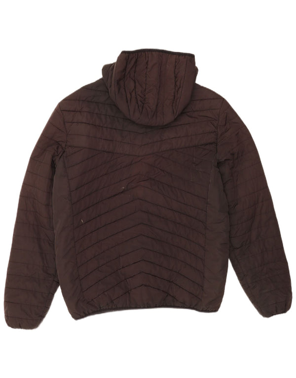 Diadora Chaqueta acolchada con capucha para hombre ES 42 XL Poliéster negro