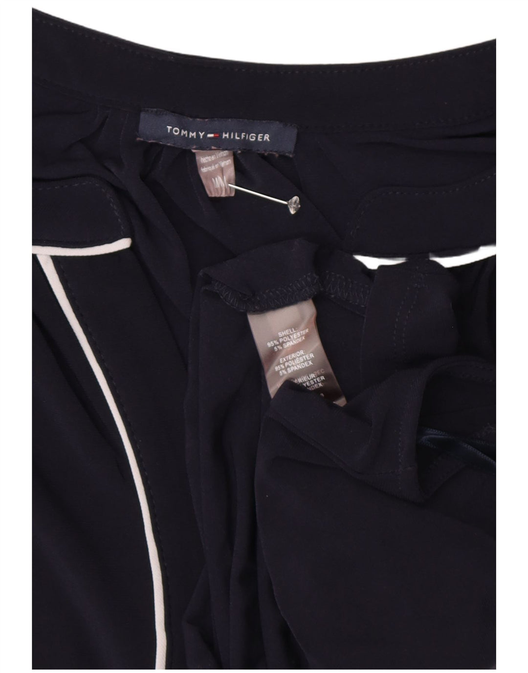 TOMMY HILFIGER Blusa para mujer Top UK 44 Medio Azul marino Poliéster