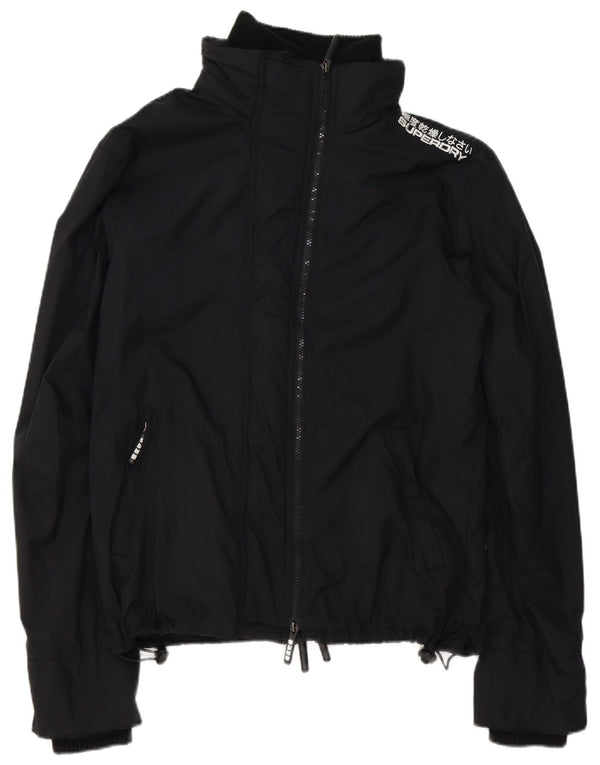 Superdry Chaqueta impermeable gráfica para hombre UK 42 XL Nylon negro