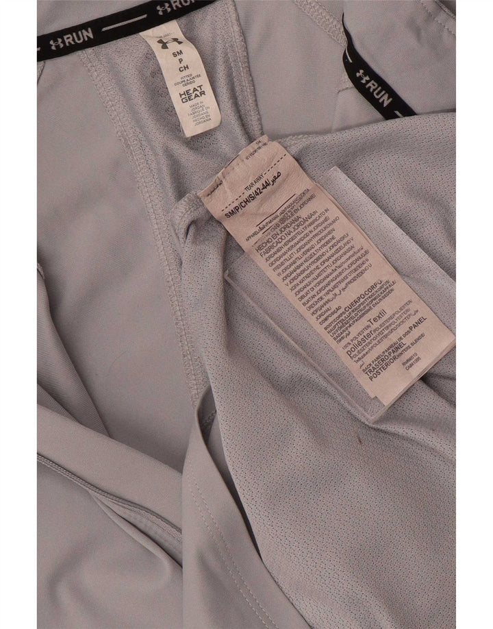 Under Armour Mujer Heat Gear Jersey Chándal Top UK 10 Small Gris