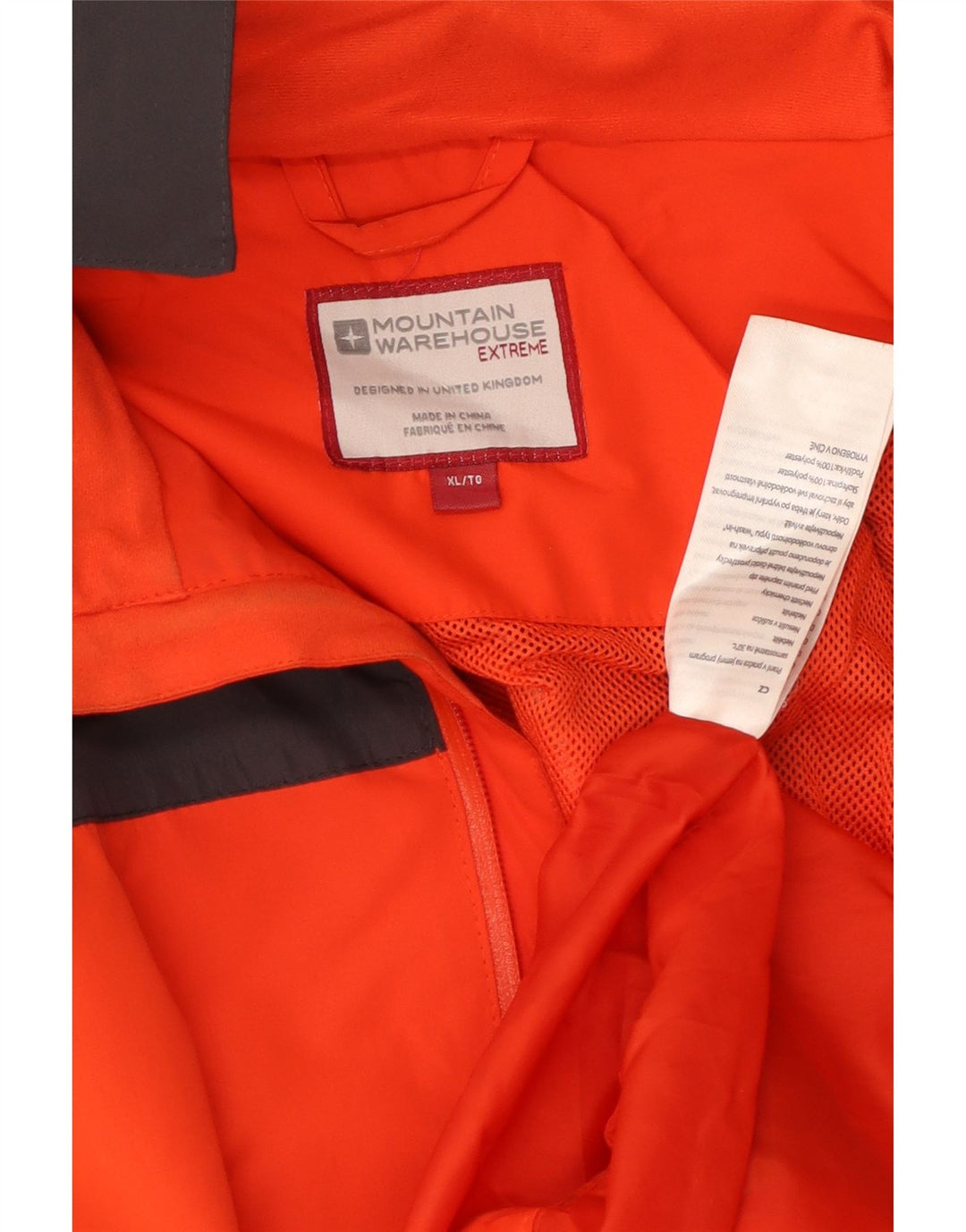 MOUNTAIN WAREHOUSE Chaqueta impermeable con capucha para hombre UK 42 XL Bloque de color naranja