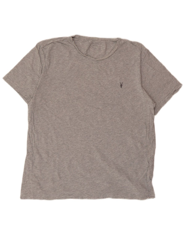 All Saints - Camiseta ajustada para hombre, talla grande, algodón gris