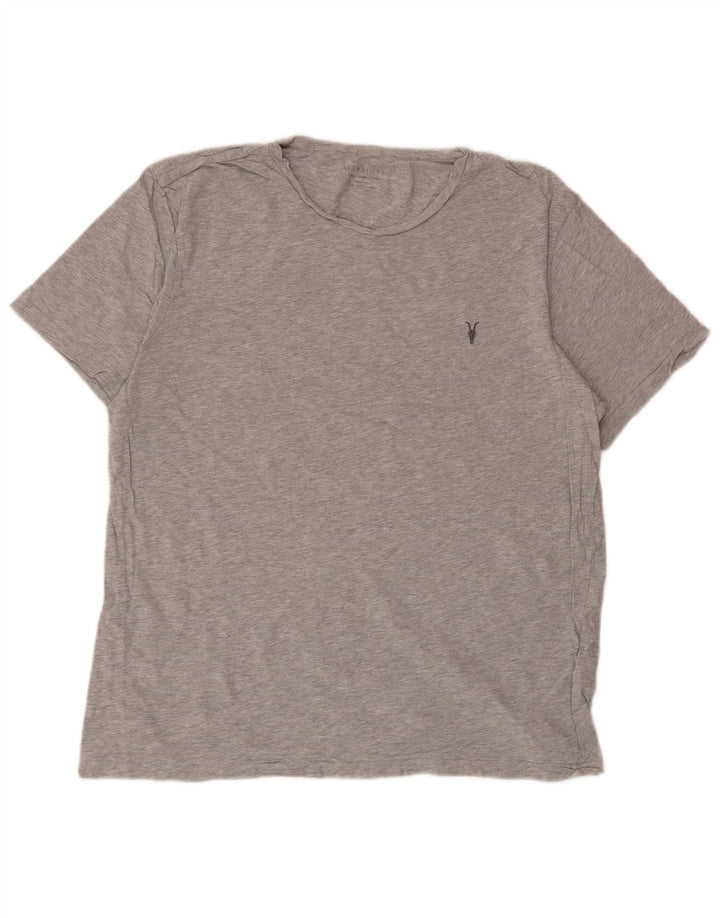 All Saints - Camiseta ajustada para hombre, talla grande, algodón gris