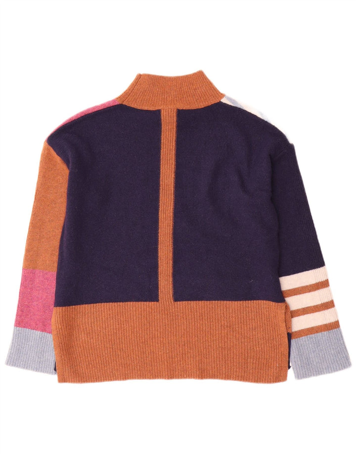 WHITE STUFF Suéter tipo jersey con cuello alto para mujer UK 8 Small Multicolor