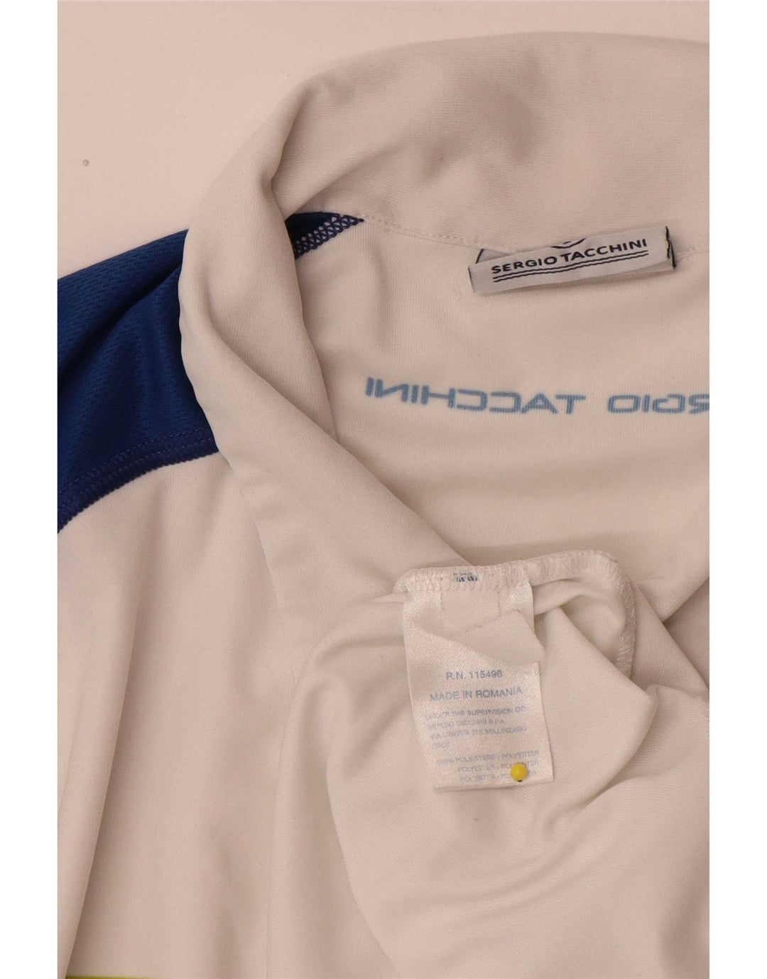 Sergio Tacchini Polo De Hombre Grande Blanco Colorblock Poliéster