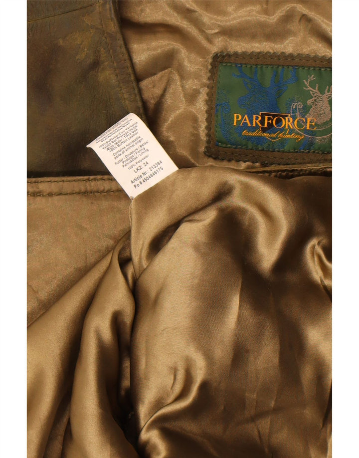 Parforce Chaleco De Cuero Para Hombre Cuero Caqui Medio
