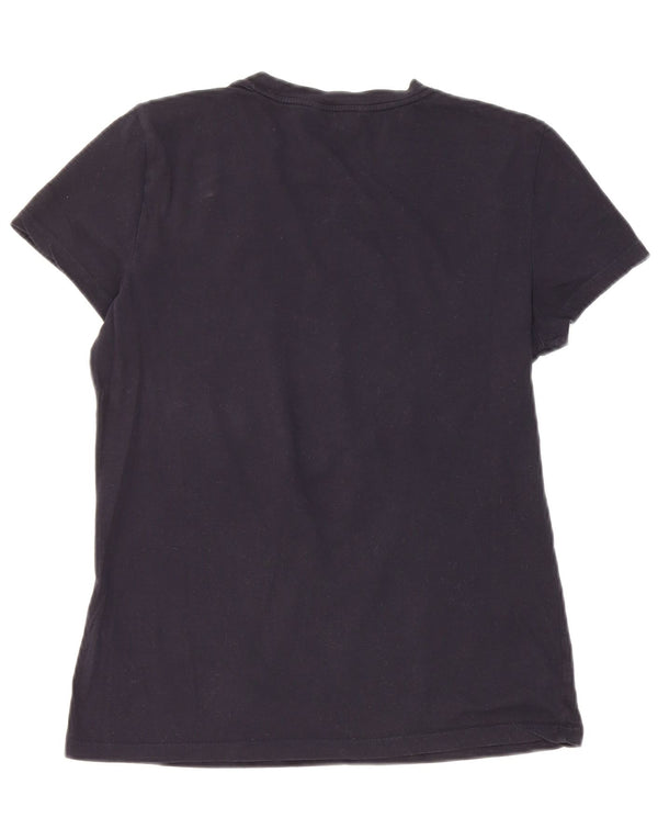 Tommy Hilfiger Camiseta para mujer Top UK 10 Small Azul marino Algodón