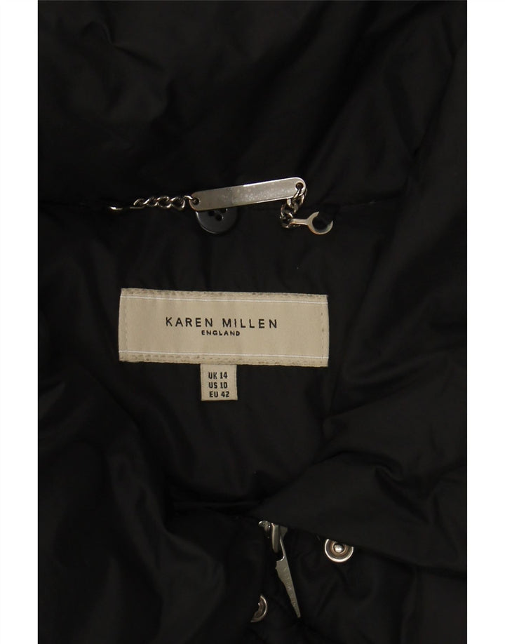 KAREN MILLEN Womens Padded Jacket UK 14 Large Black Polyamide Vintage Karen Millen and Second-Hand Karen Millen from Messina Hembry 