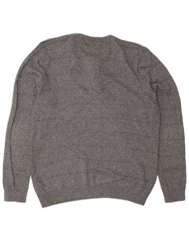 Marks & Spencer Jersey de cuello redondo para hombre de algodón gris medio