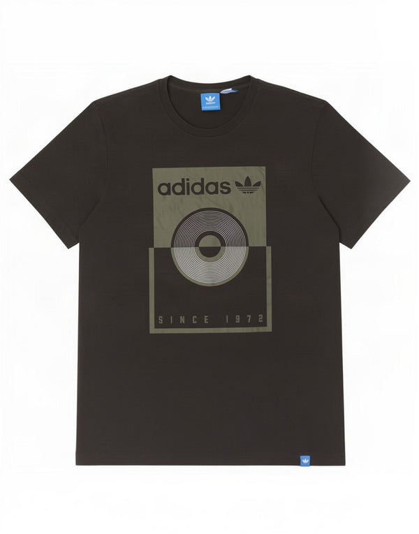 Adidas - Camiseta gráfica para hombre, talla mediana, algodón negro