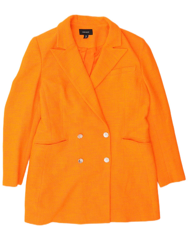 Karen Millen Chaqueta tipo blazer larga con doble botonadura para mujer UK 40 XL Naranja