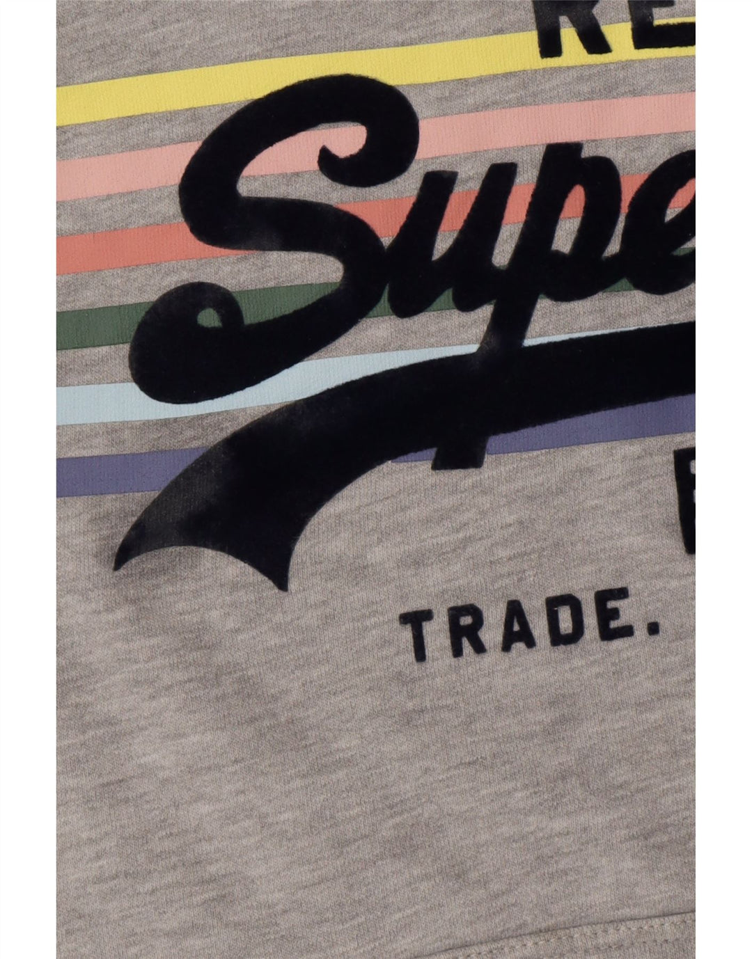 SUPERDRY Jersey con capucha gráfica para mujer UK 10 Small Grey Cotton