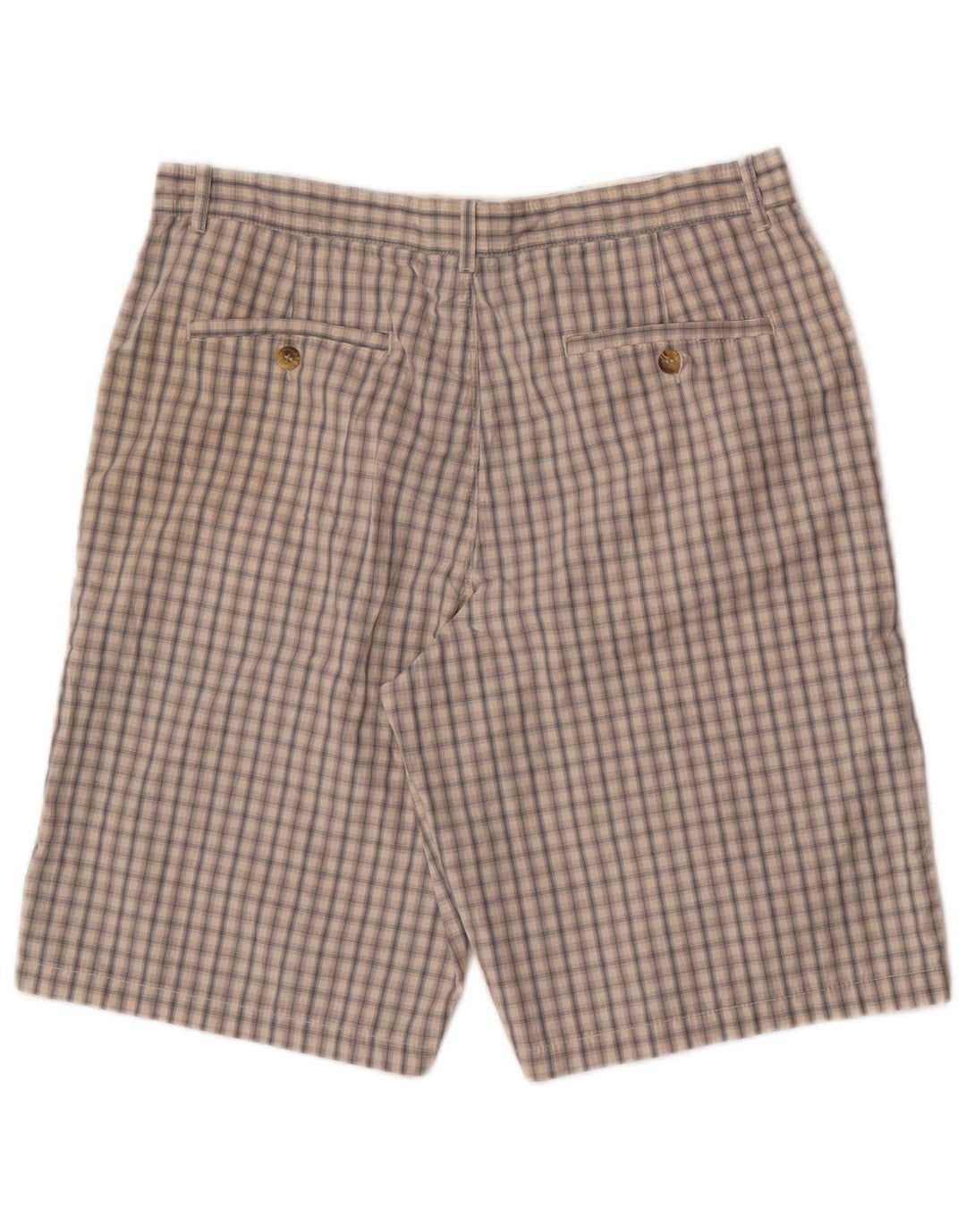 Marks & Spencer Pantalones cortos chinos para hombre W34 Algodón a cuadros beige grande