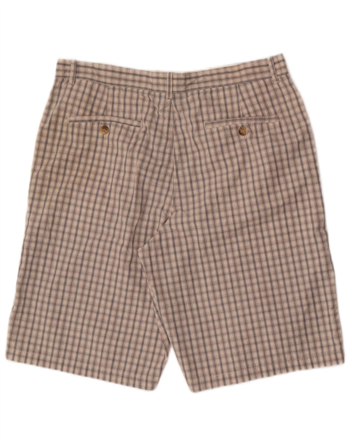 Marks & Spencer Pantalones cortos chinos para hombre W34 Algodón a cuadros beige grande