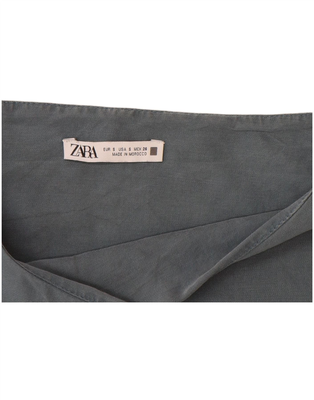 Zara Mujer Blusa Extragrande Top UK 10 Small Gris Colorblock Algodón