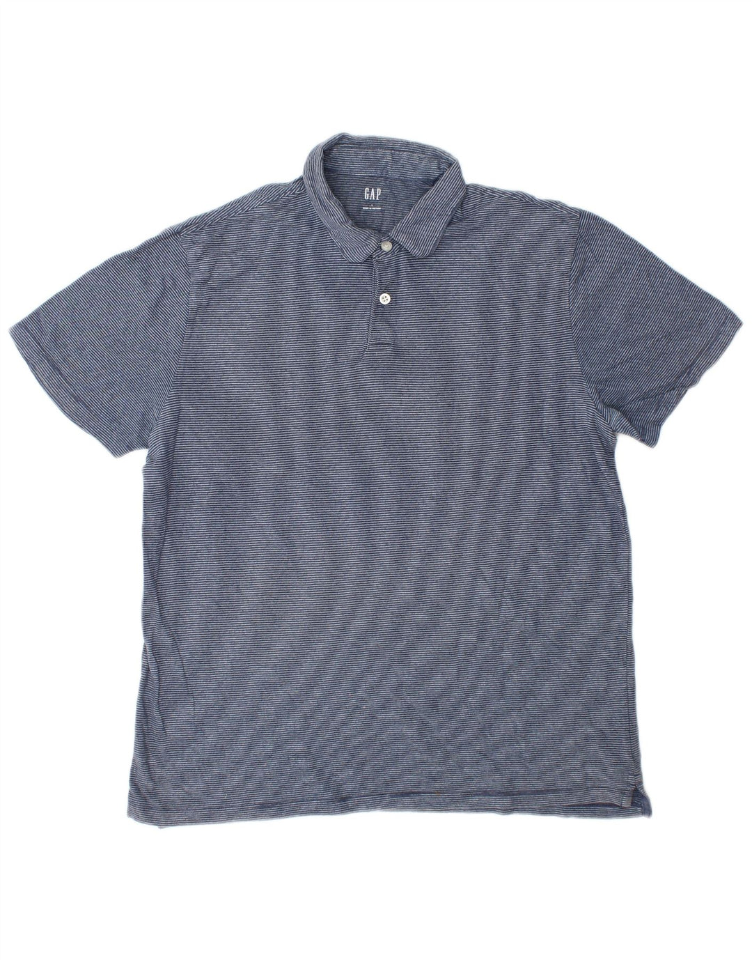 Polo Gap Hombre Algodón A Rayas Azul Grande