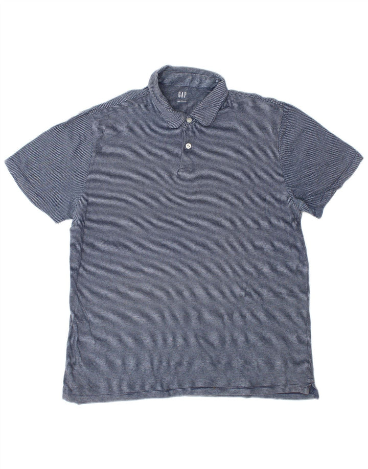 Polo Gap Hombre Algodón A Rayas Azul Grande